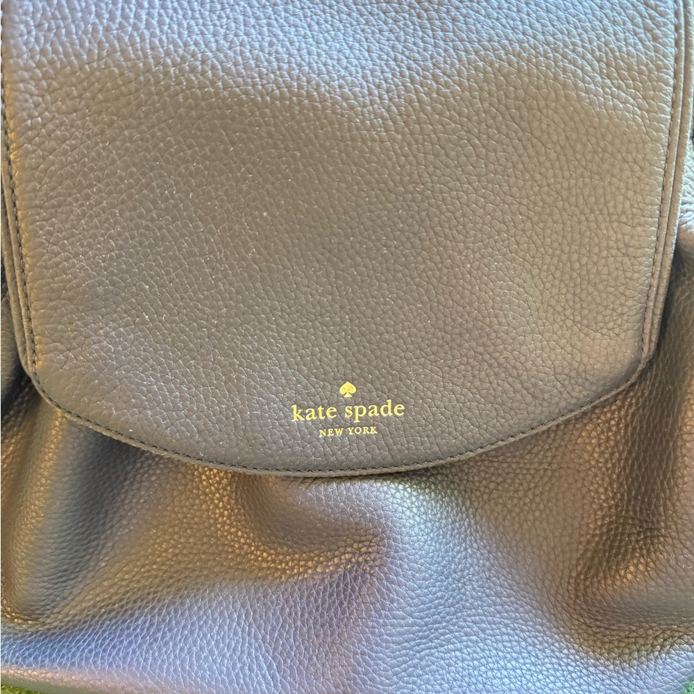 Kate Spade Navy Leather Backpack - Picture 3 of 9